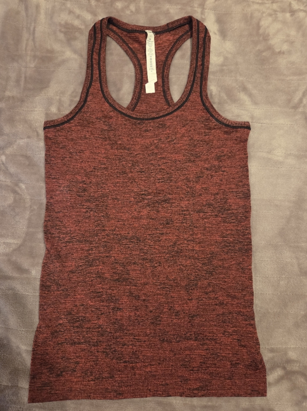Lululemon Women’s Racerback Tank Top in Heathered Rust Red